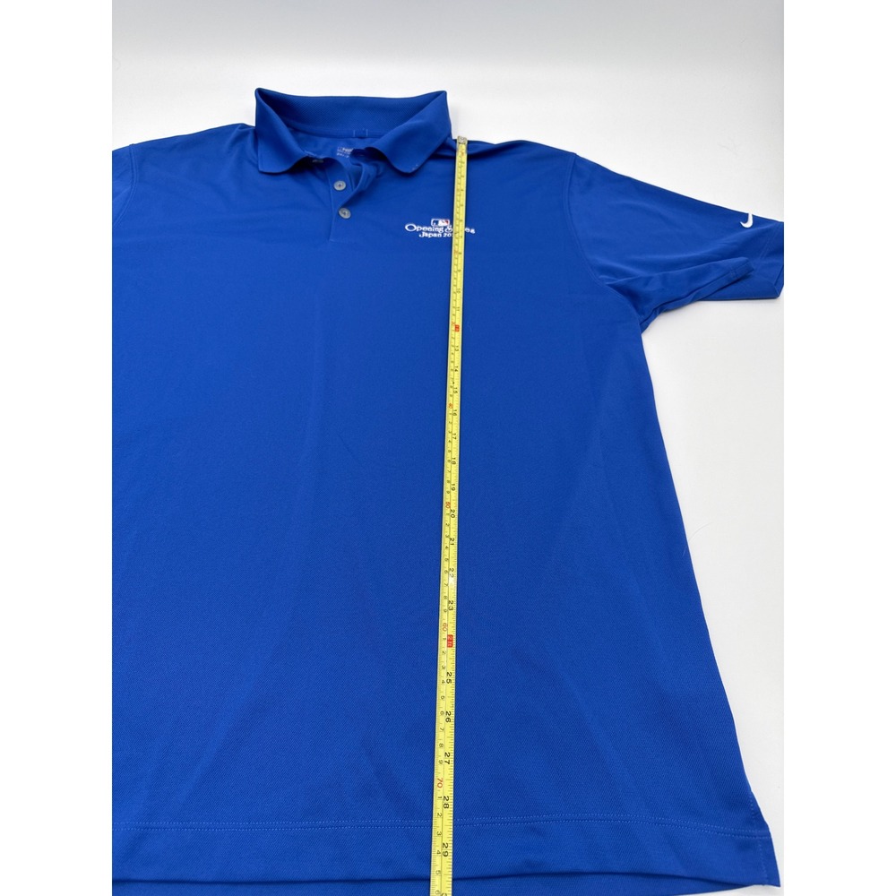 Nike Golf MLB Opening Series Japan 2012 Dri-FIT Polo Shirt Blue Mens XL - Picture 7 of 8